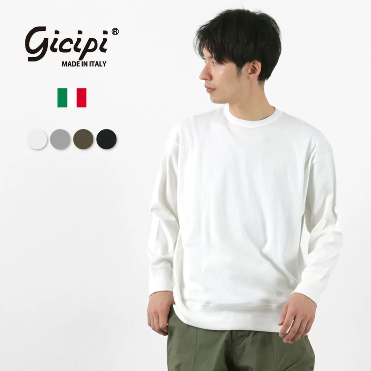 GICIPI Long Sleeves>Razza Razza Crew Neck Long Sleeve Cut And Sewn