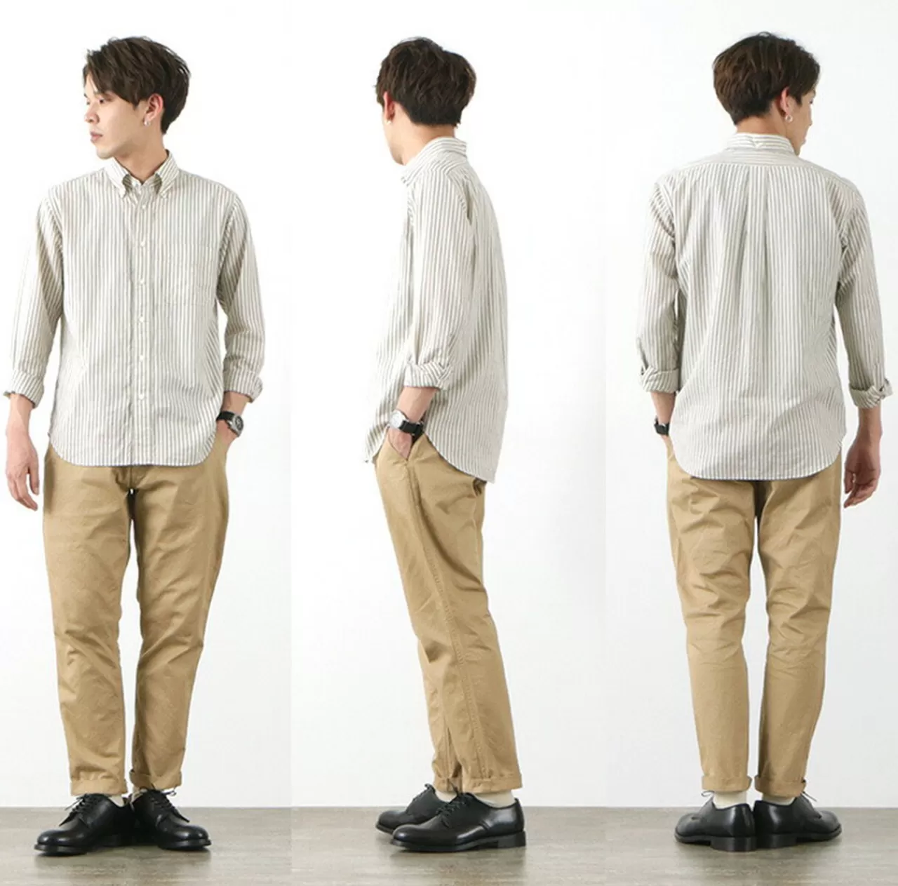 JAPAN BLUE JEANS Trousers>Rjb1610 40/3 High Count Twill Wide Tapered Vintage Chino Beige