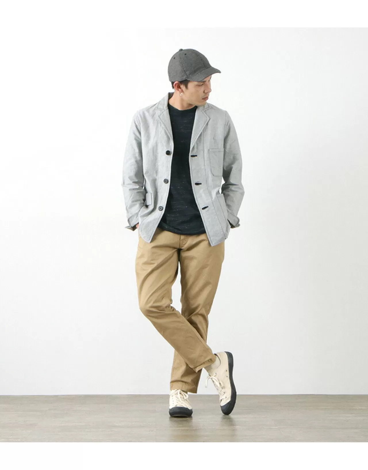JAPAN BLUE JEANS Trousers>Rjb1610 40/3 High Count Twill Wide Tapered Vintage Chino Beige