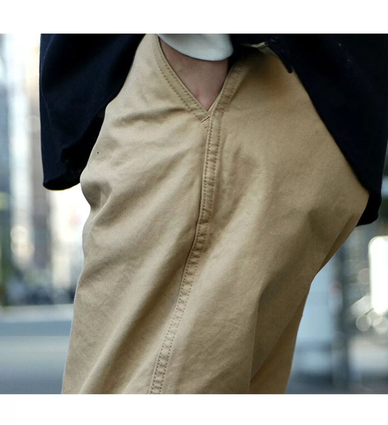 JAPAN BLUE JEANS Trousers>Rjb1610 40/3 High Count Twill Wide Tapered Vintage Chino Beige