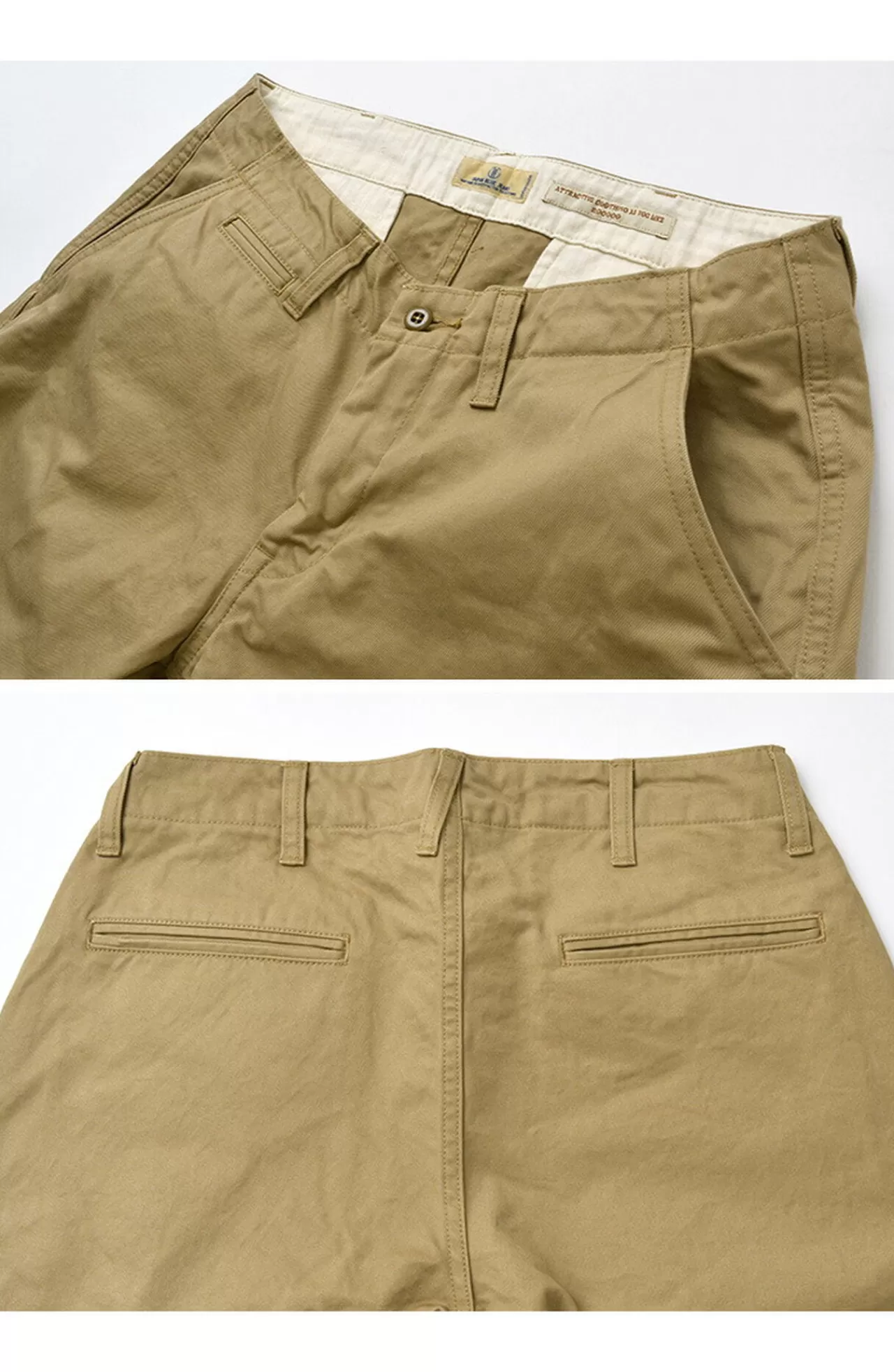 JAPAN BLUE JEANS Trousers>Rjb1610 40/3 High Count Twill Wide Tapered Vintage Chino Beige