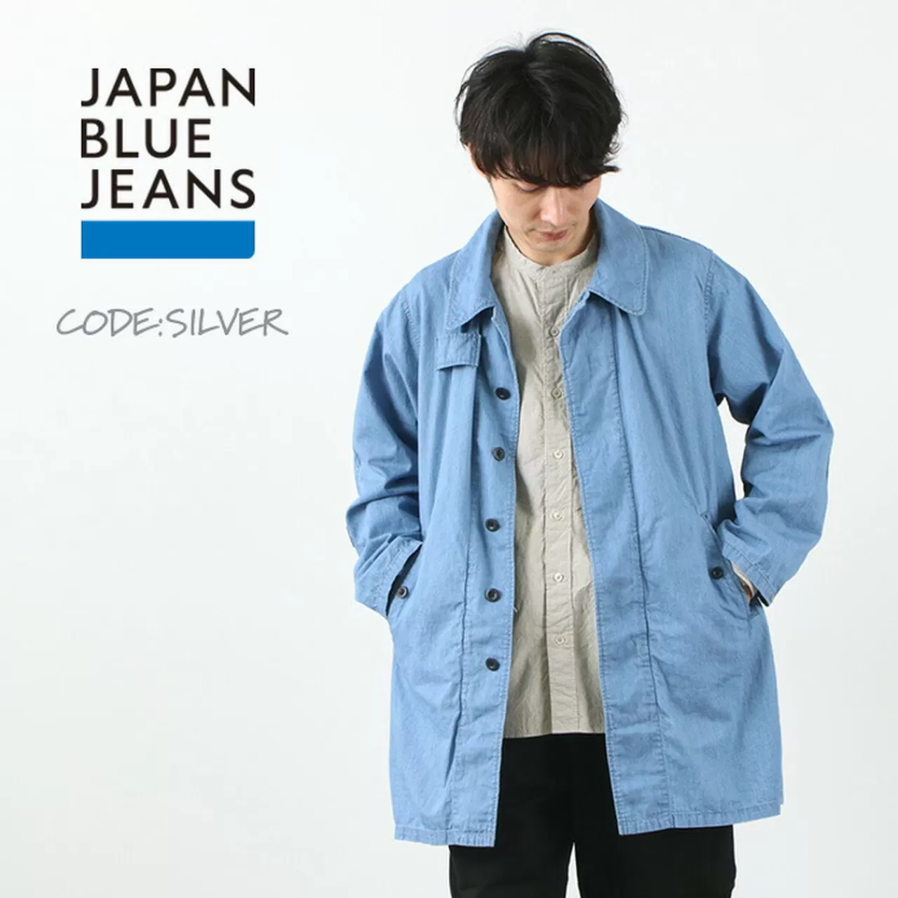 JAPAN BLUE JEANS Coats>Rjb4310S 4.5Oz Denim Bleached Military Coat Lightdenim