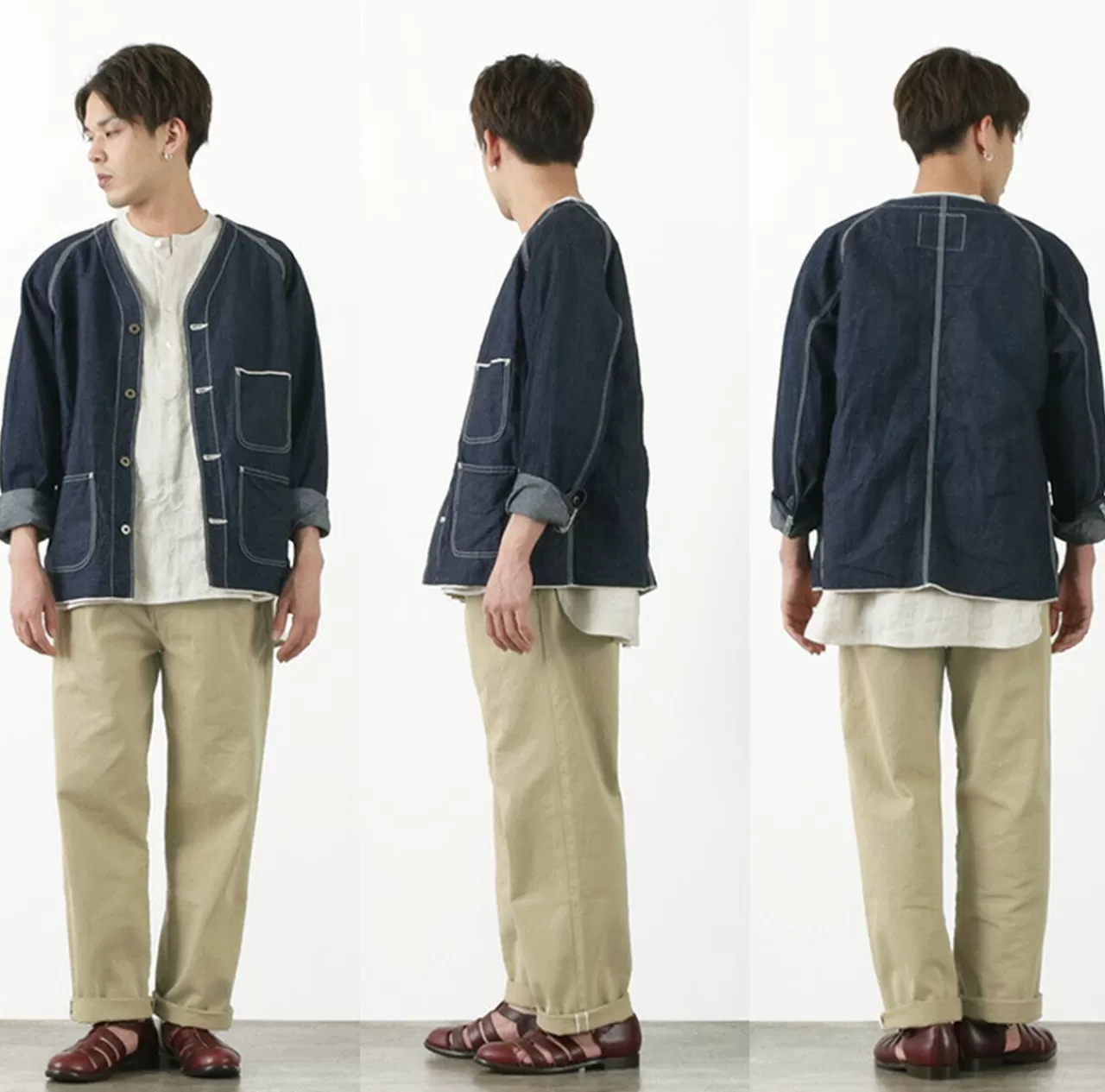 JAPAN BLUE JEANS Trousers>Rjb8020 Special Order 12Oz Selvedge Chino 1-Tuck Wide Trousers Beige