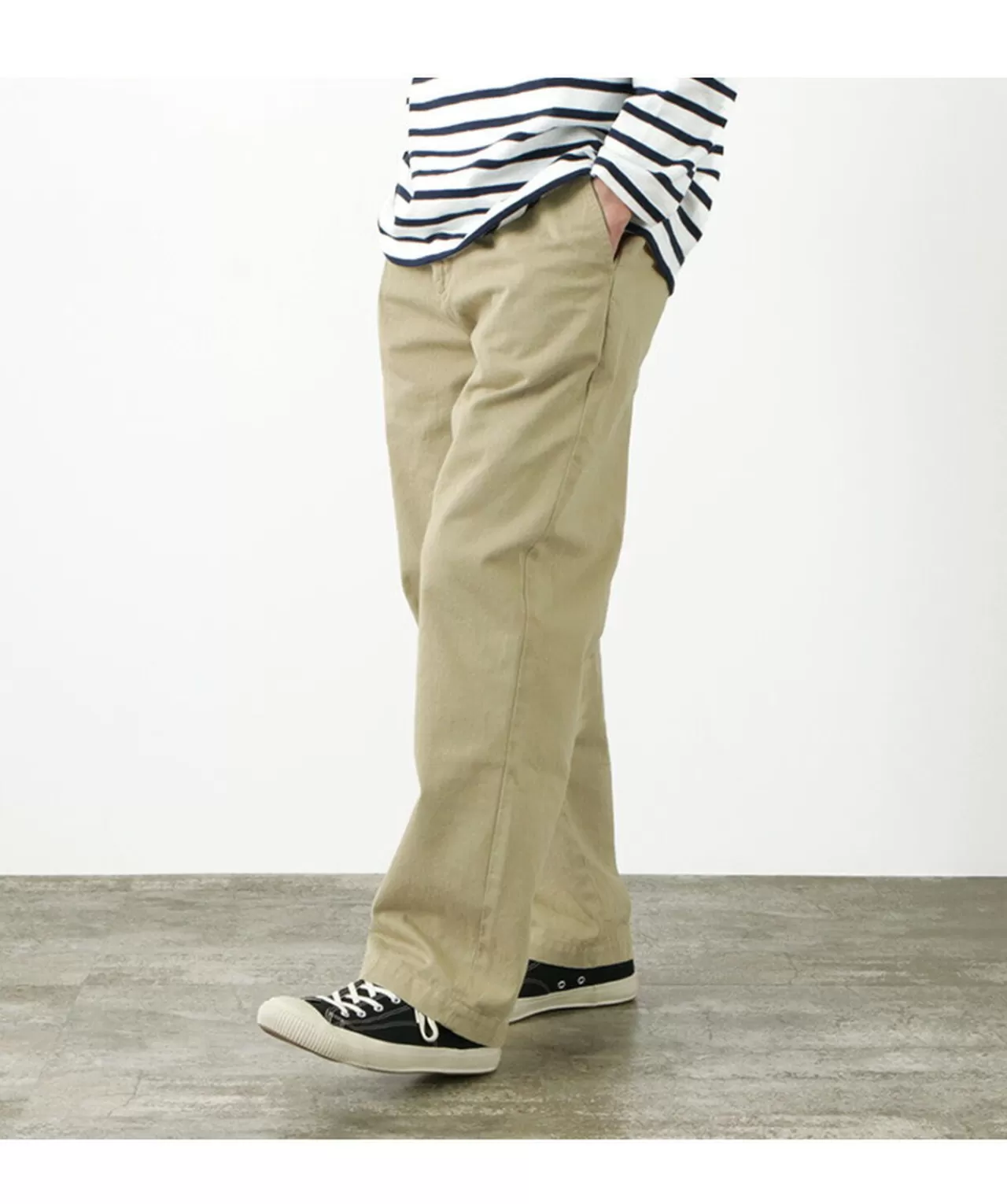 JAPAN BLUE JEANS Trousers>Rjb8020 Special Order 12Oz Selvedge Chino 1-Tuck Wide Trousers Beige