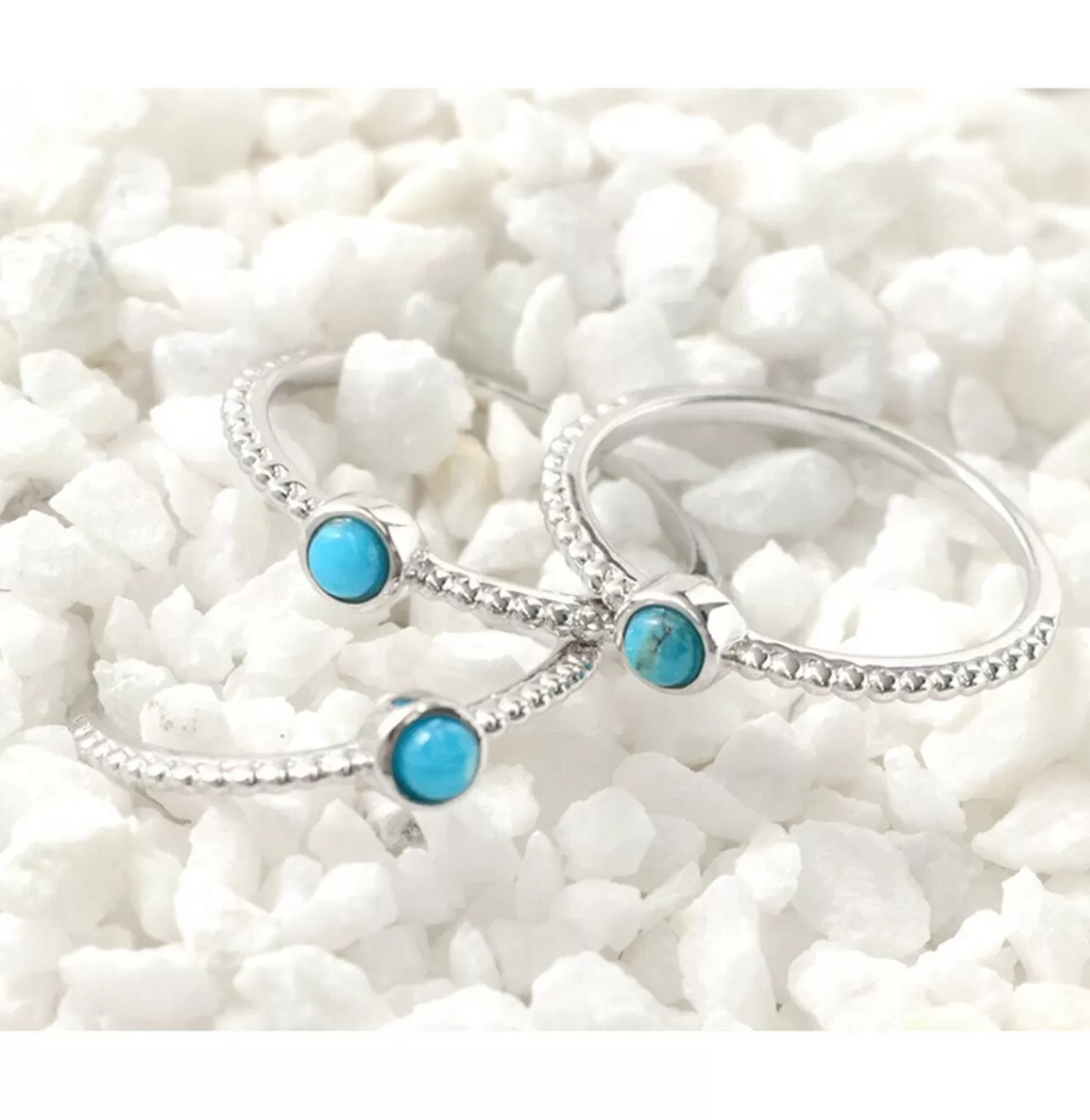 CHALISA T.. Ring>Round Cut Extra Fine Ring Turquoise