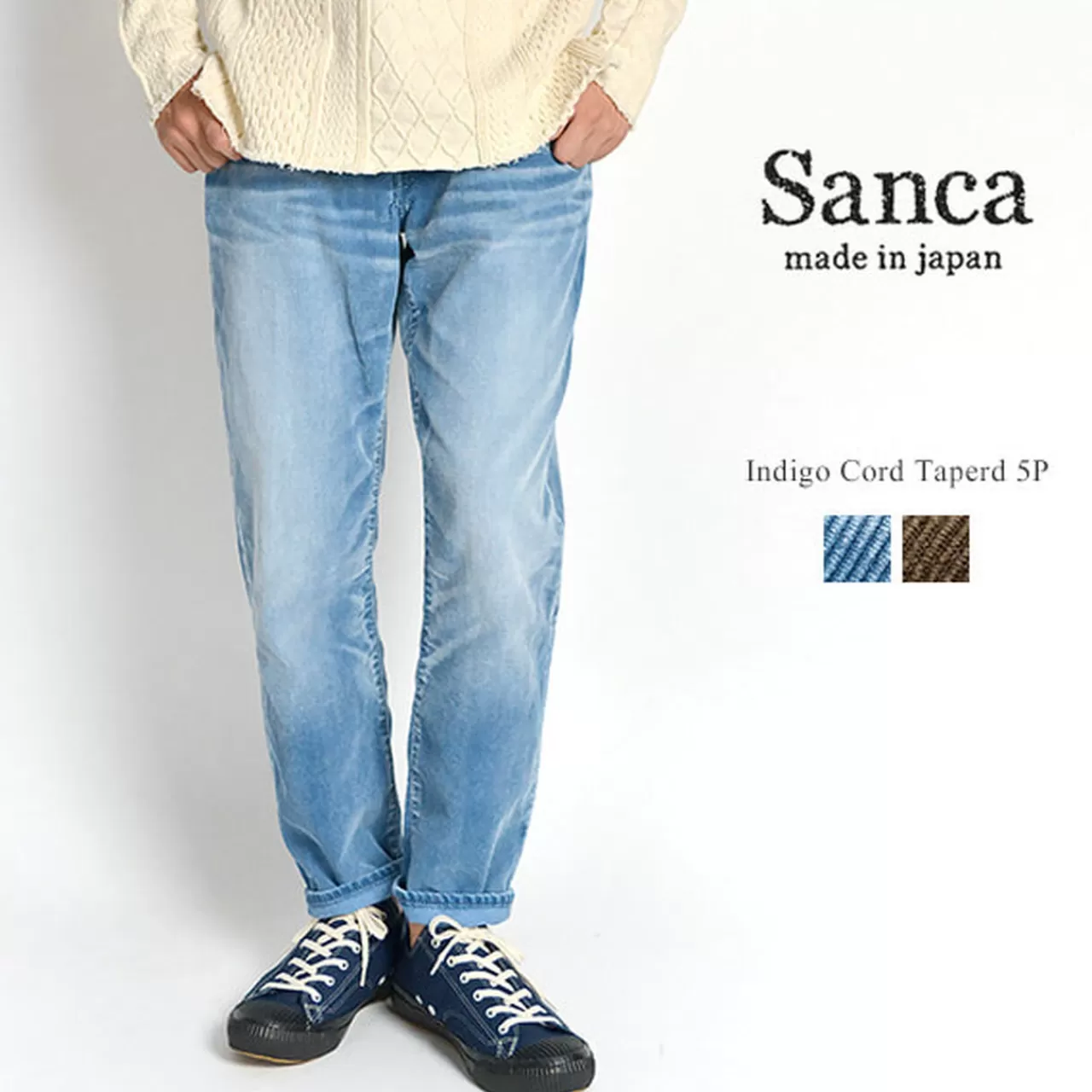 SANCA Trousers>S18Ftp16 Cord Tapered 5P Trousers Corduroy