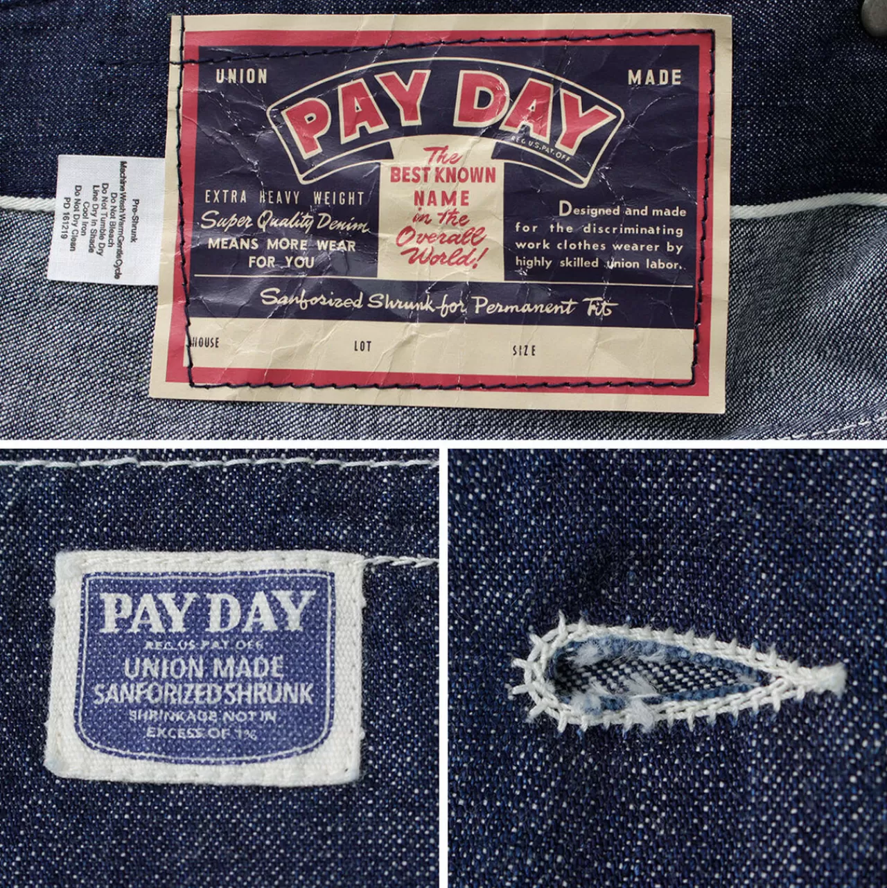 PAYDAY Down Jackets>Selvedge Denim Ww Type Coveralls Onewash