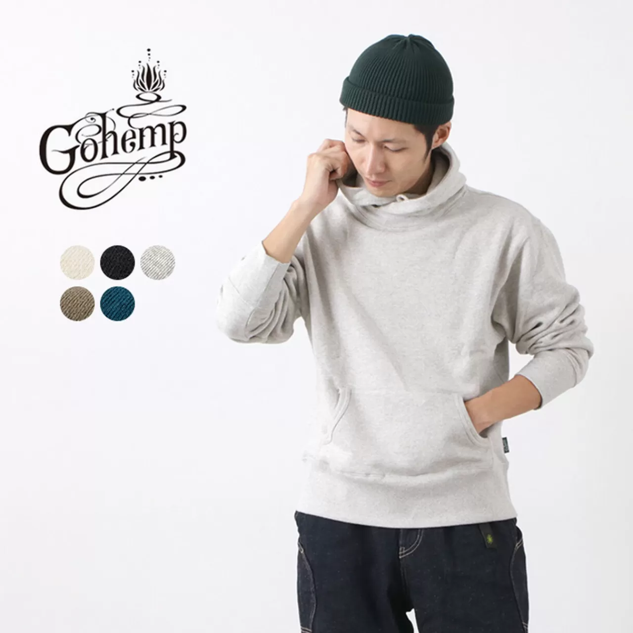 GOHEMP Long Sleeves>Shawl Hoodie