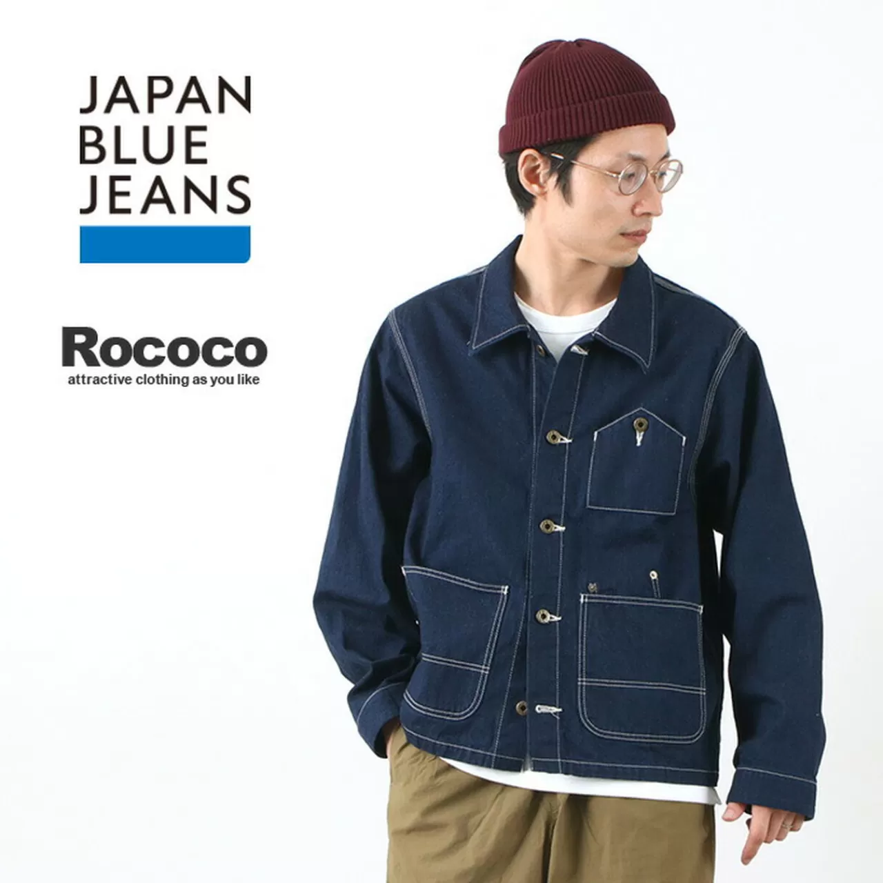 JAPAN BLUE JEANS Jackets>Short Coverall Jacket Indigo