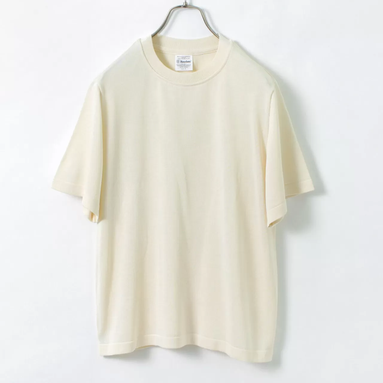 YONETOMI NEW BASIC Short Sleeves>Silk Knit T-Shirt