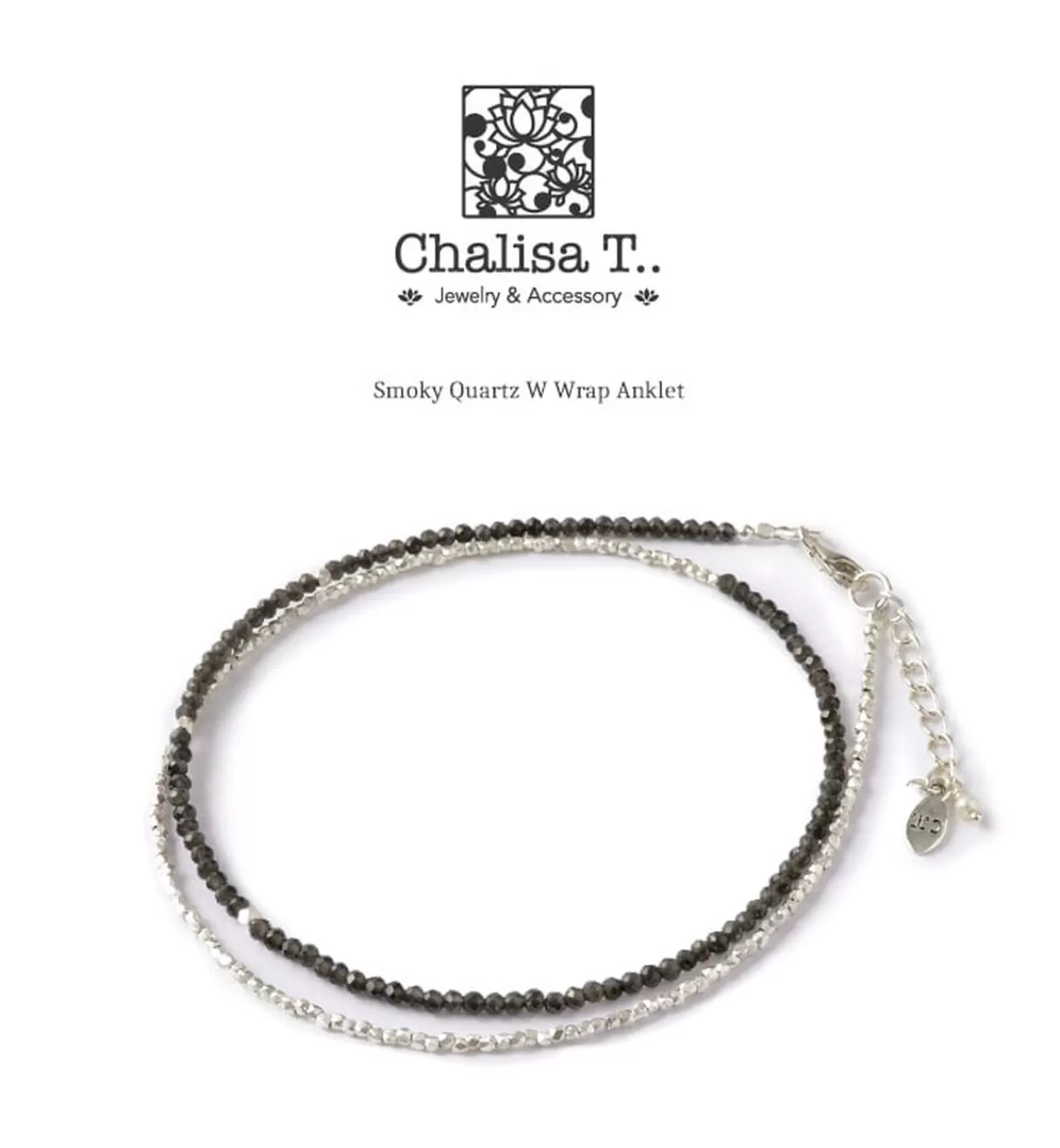 CHALISA T.. Anklets>Smoky Quartz W-Wrap Anklet Smokyquartz