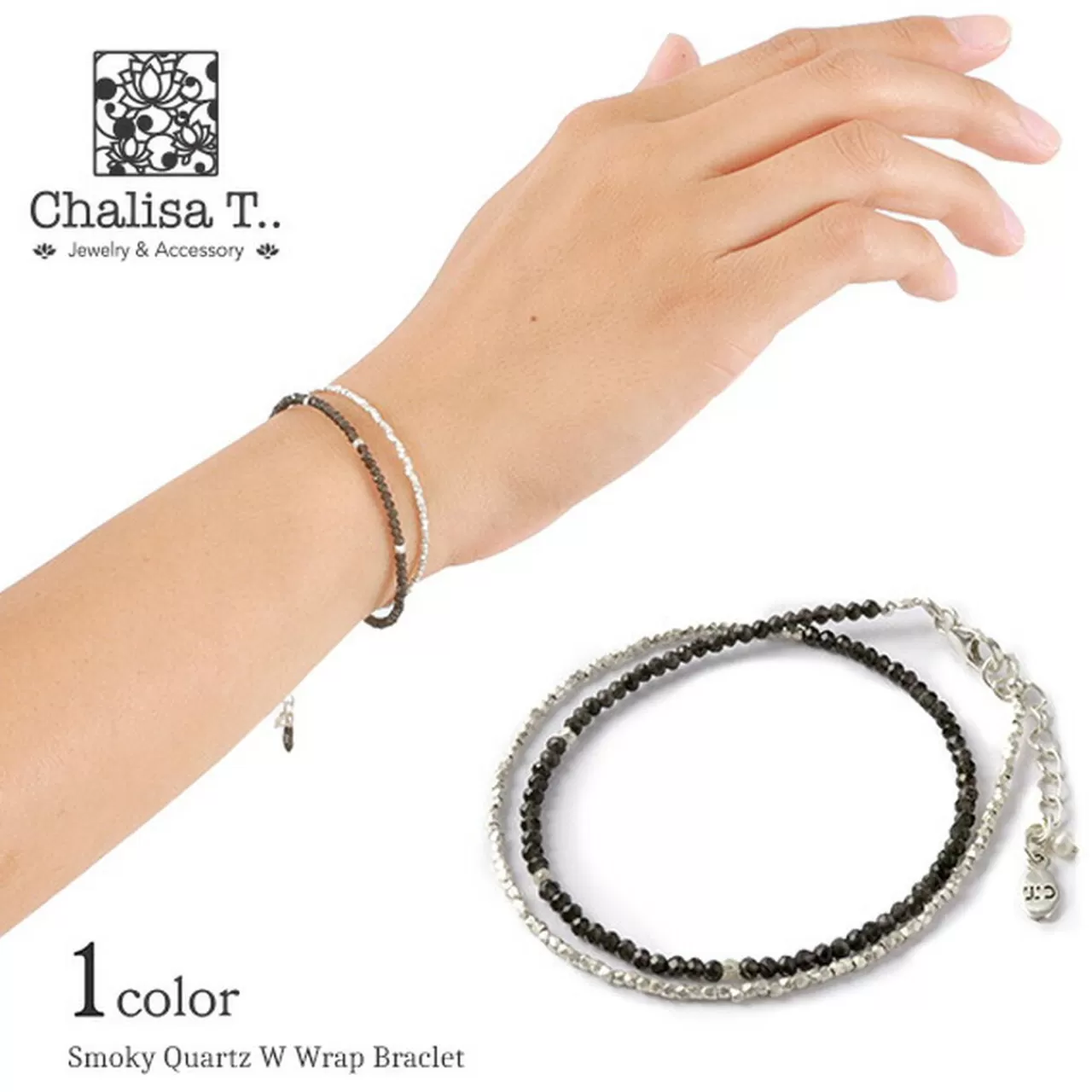 CHALISA T.. Bracelets>Smoky Quartz W-Wrap Bracelet Smokyquartz