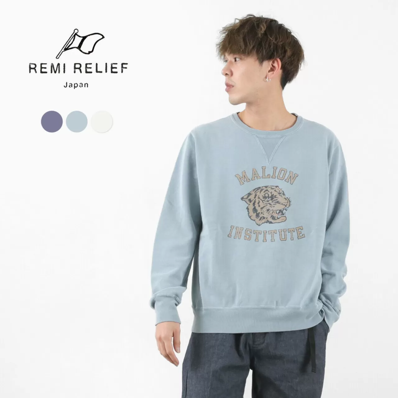 REMI RELIEF Long Sleeves>Sp Processed Lined Crew (Malion)