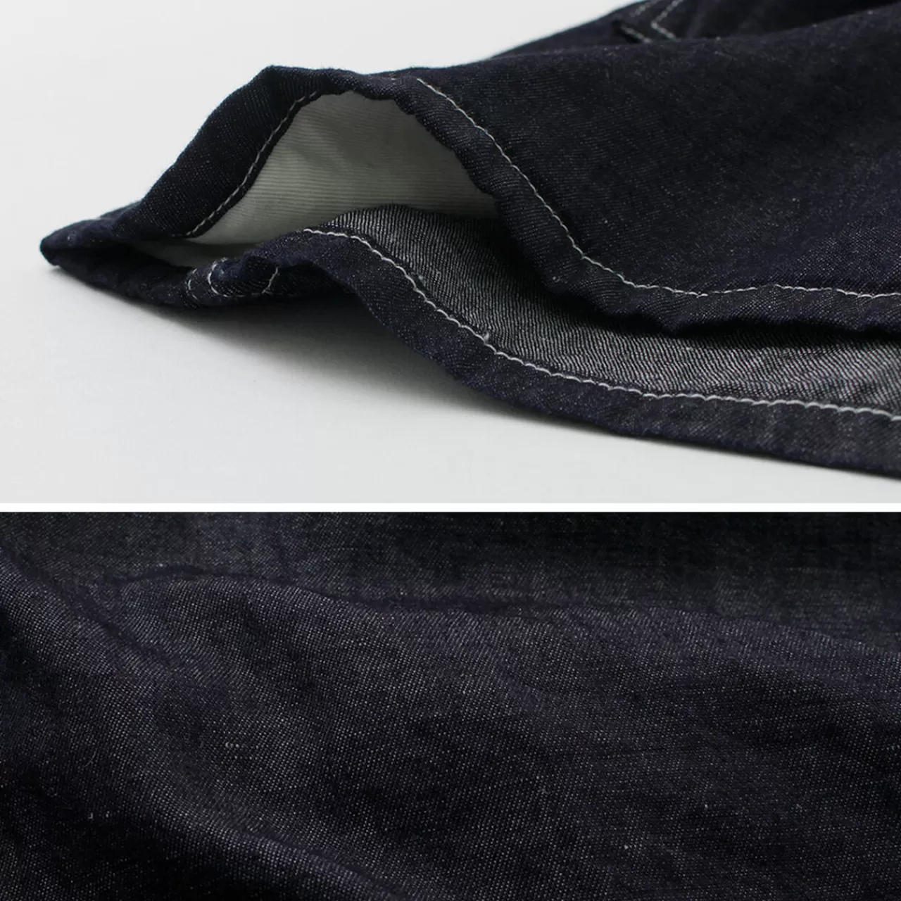 JAPAN BLUE JEANS Jackets>Special Order Cotton Linen Denim Faux Army Pullover Jacket Indigo