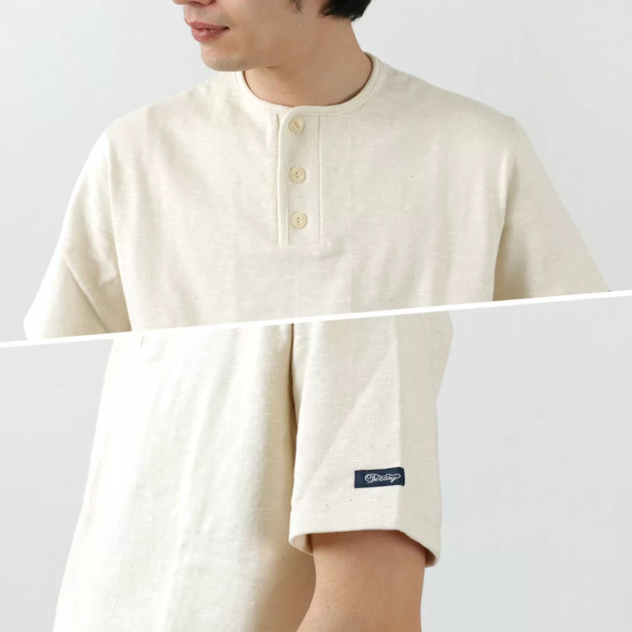 TIEASY Short Sleeves>Special Order Hdcs Henry Neck Short Sleeve T-Shirt