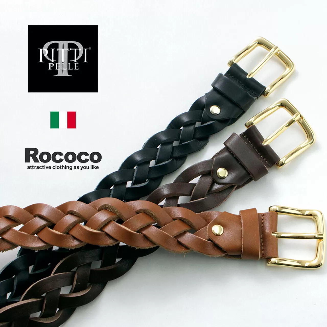 PITTI PELLE Belt>Special Order Mesh Leather Belt 35Mm Width 4Mm Thick
