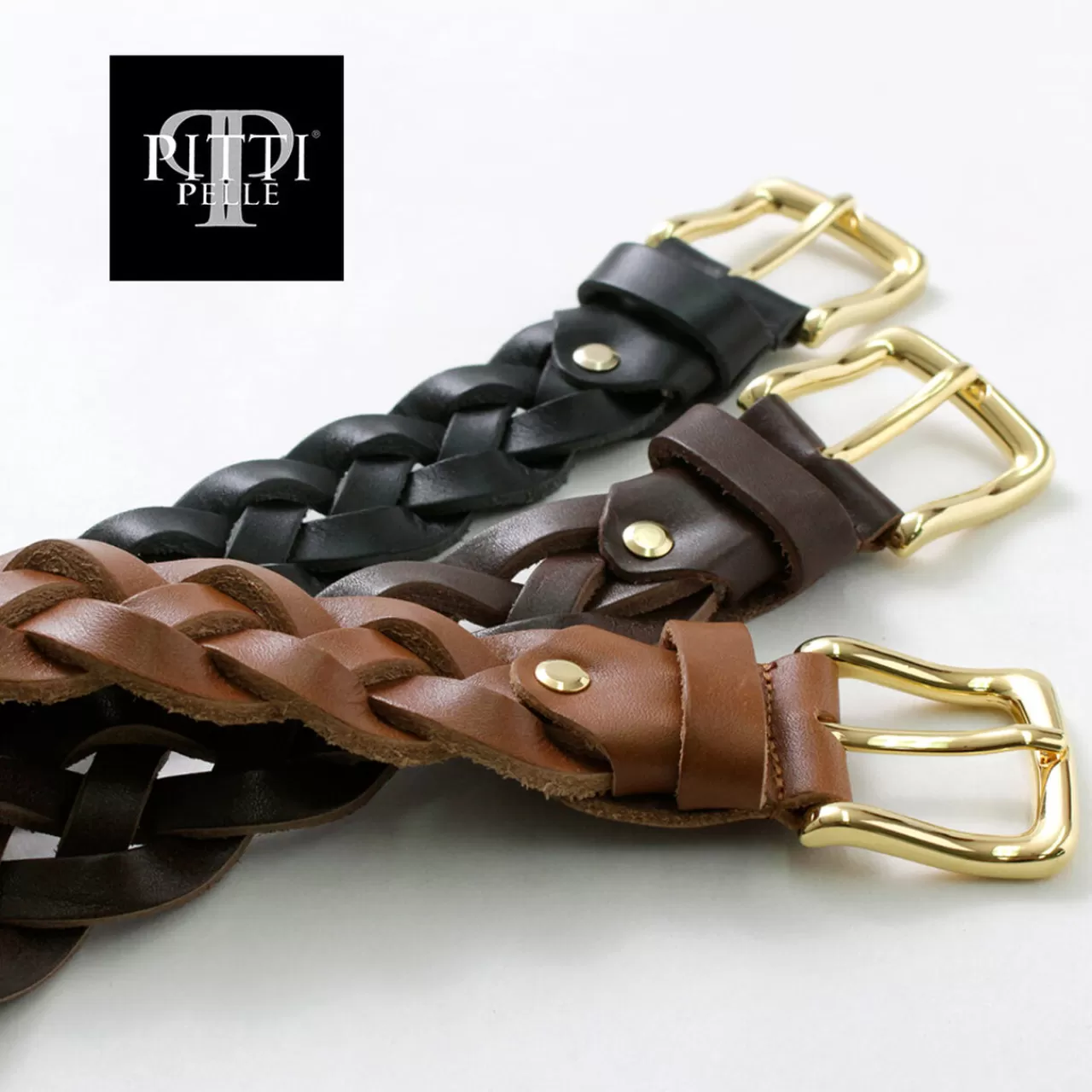 PITTI PELLE Belt>Special Order Mesh Leather Belt 35Mm Width 4Mm Thick