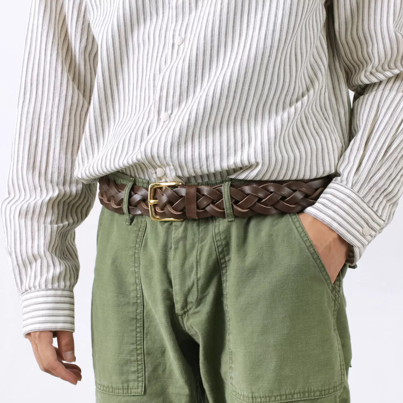 PITTI PELLE Belt>Special Order Mesh Leather Belt 35Mm Width 4Mm Thick