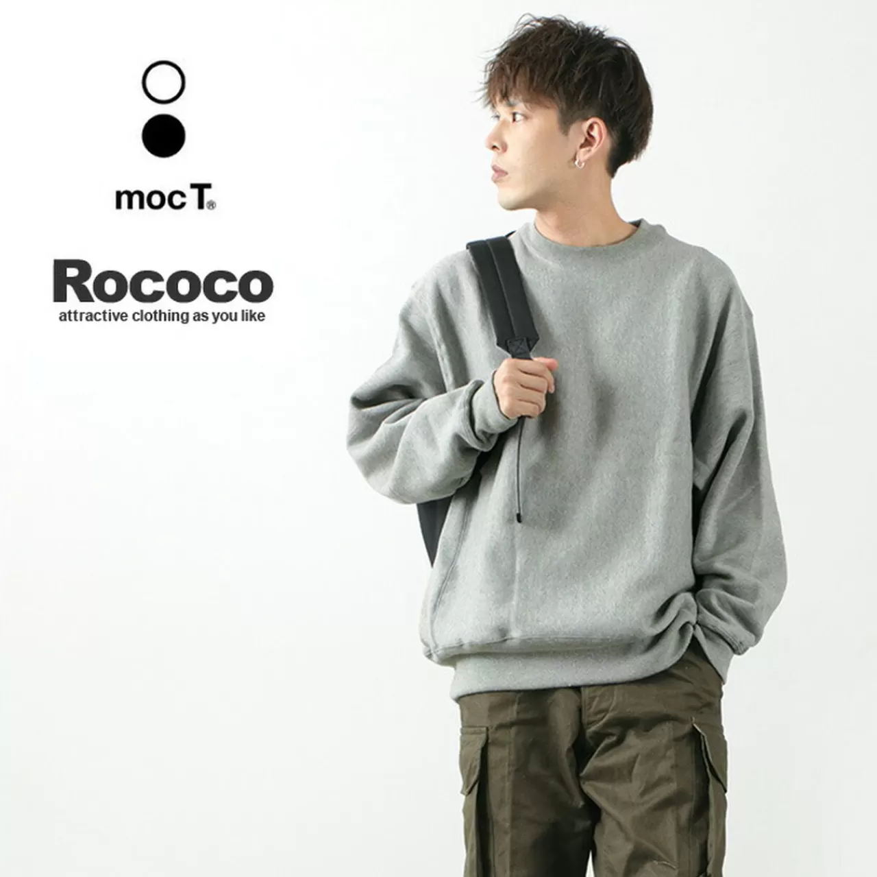 MOC T Long Sleeves>Special Order Neon Script Heavy Fleece Crew Neck Pullover Greymelange_Neongreen