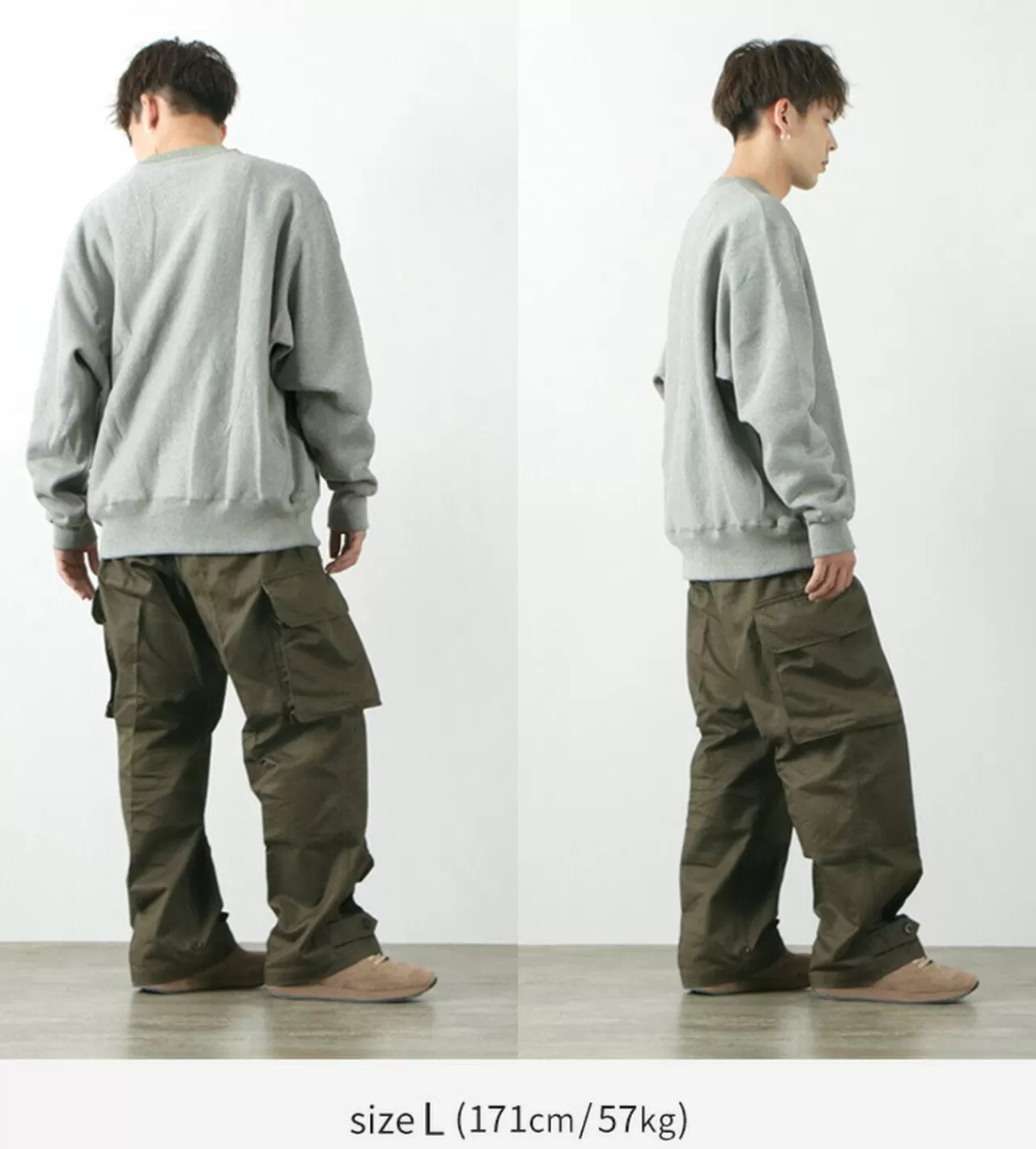 MOC T Long Sleeves>Special Order Neon Script Heavy Fleece Crew Neck Pullover Greymelange_Neongreen