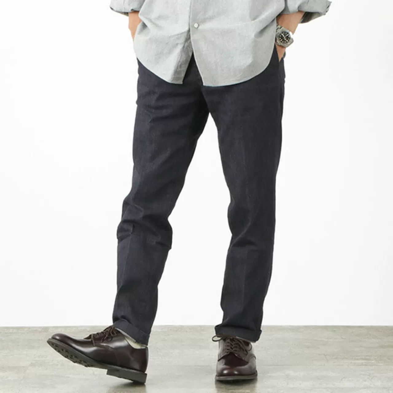 JAPAN BLUE JEANS Trousers>Special Order Rjb4691 Thin Denim 8.5Oz Officer Tapered Trouser Pants