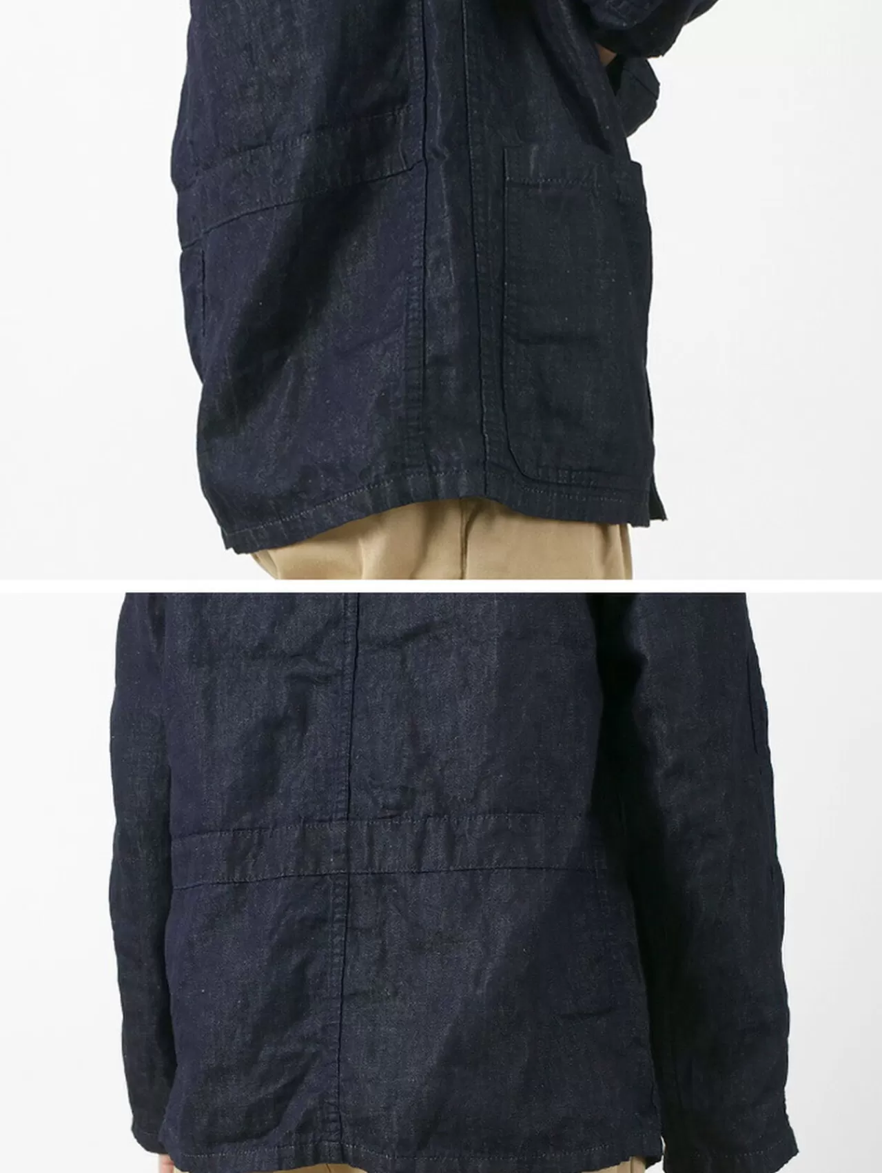 JAPAN BLUE JEANS Jackets>Special Order Rjb7070 Summer French Coverall Jacket Cotton Linen Denim Indigo