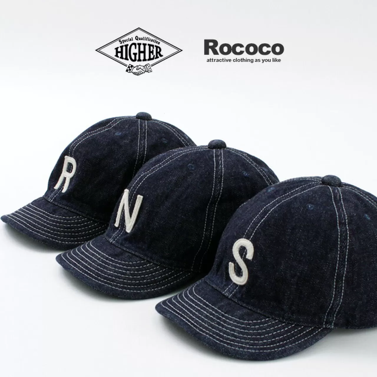 HIGHER Hats>Special Order Selvedge Denim Cap One Wash