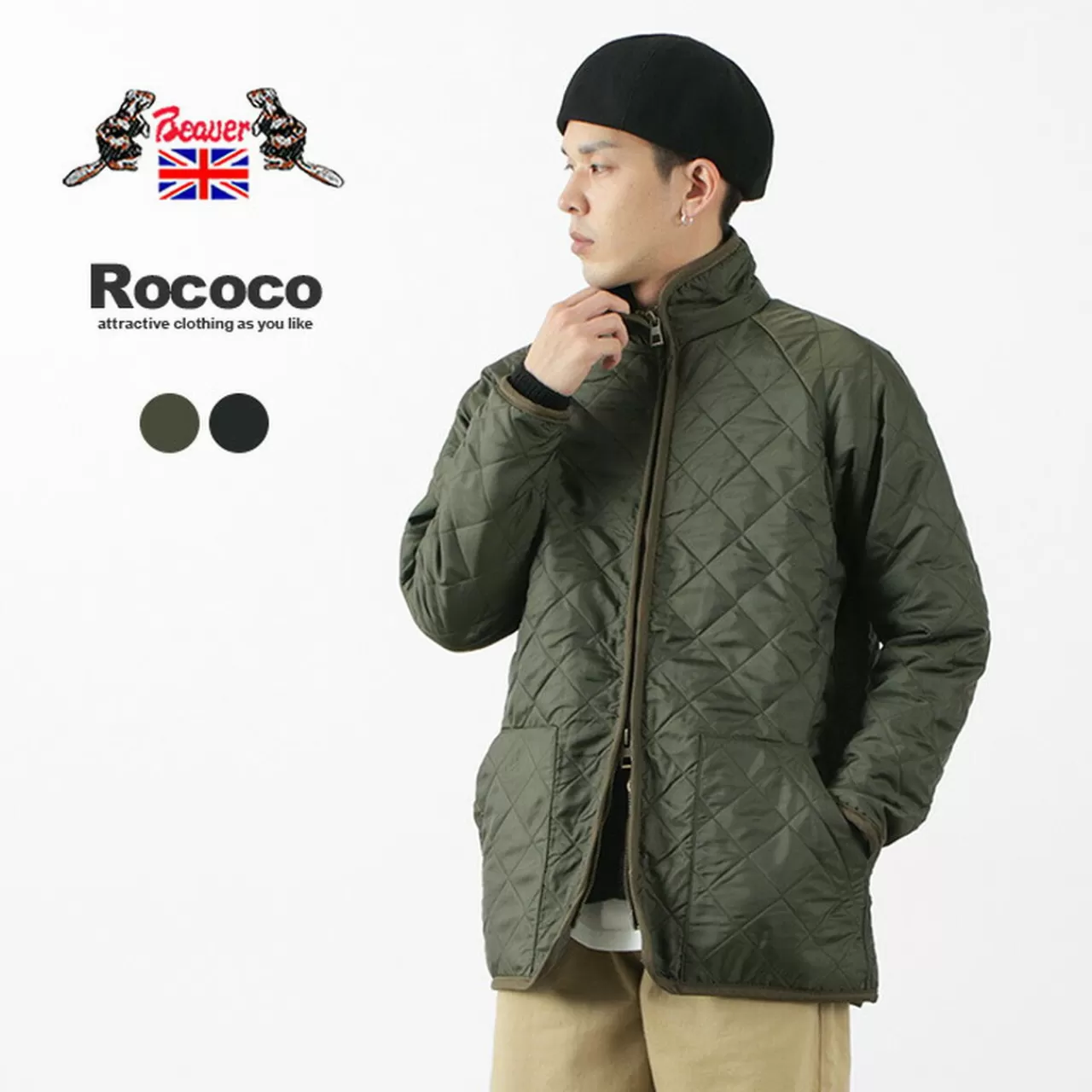 BEAVER Jackets>Special Order Traditional Stand Collar Quilted Jacket