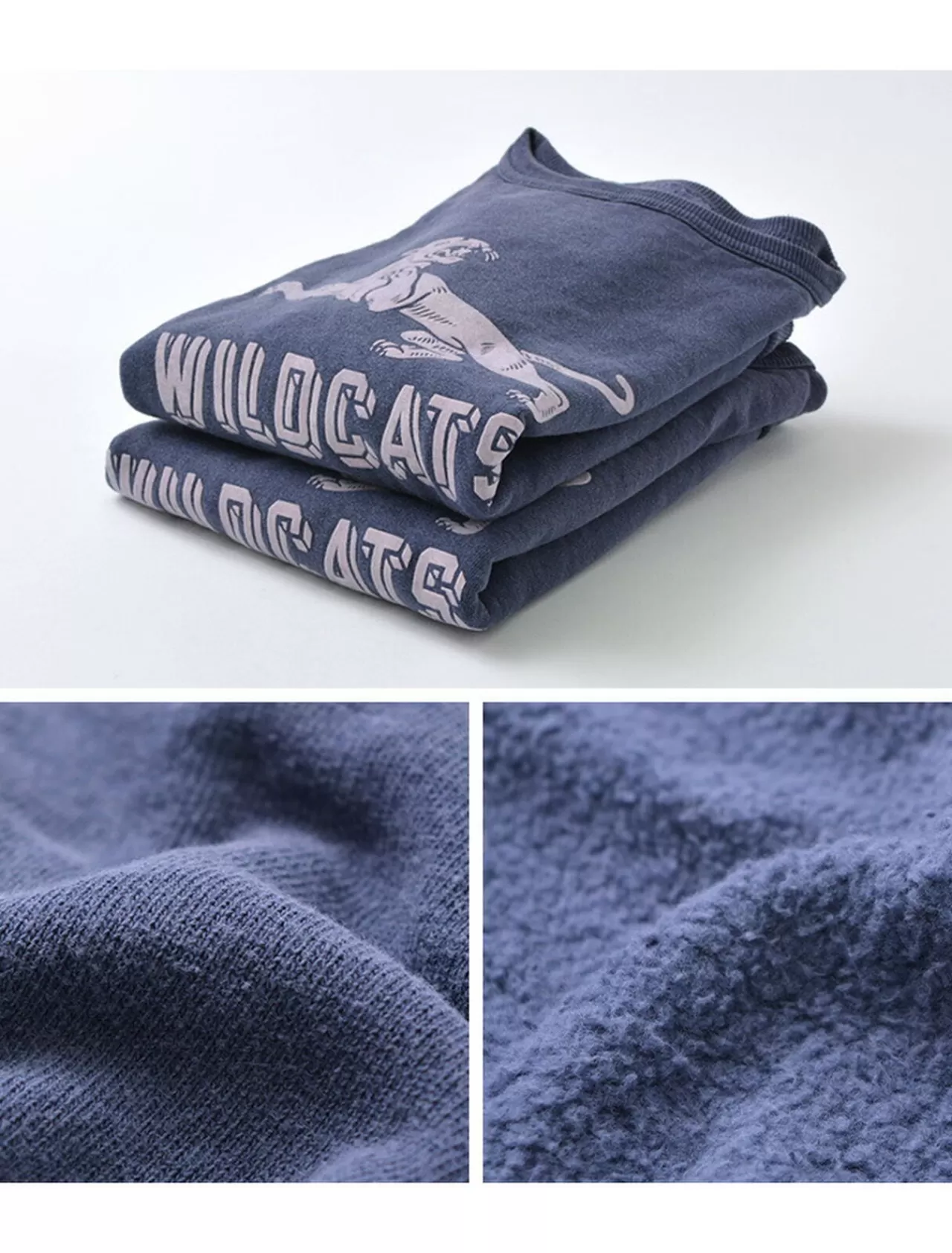 MIXTA Short Sleeves>Special Order Vintage Short Sleeve Printed Sweatshirt (Wildcats) Nightocean