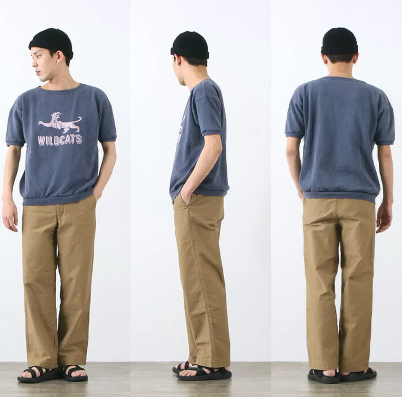 MIXTA Short Sleeves>Special Order Vintage Short Sleeve Printed Sweatshirt (Wildcats) Nightocean