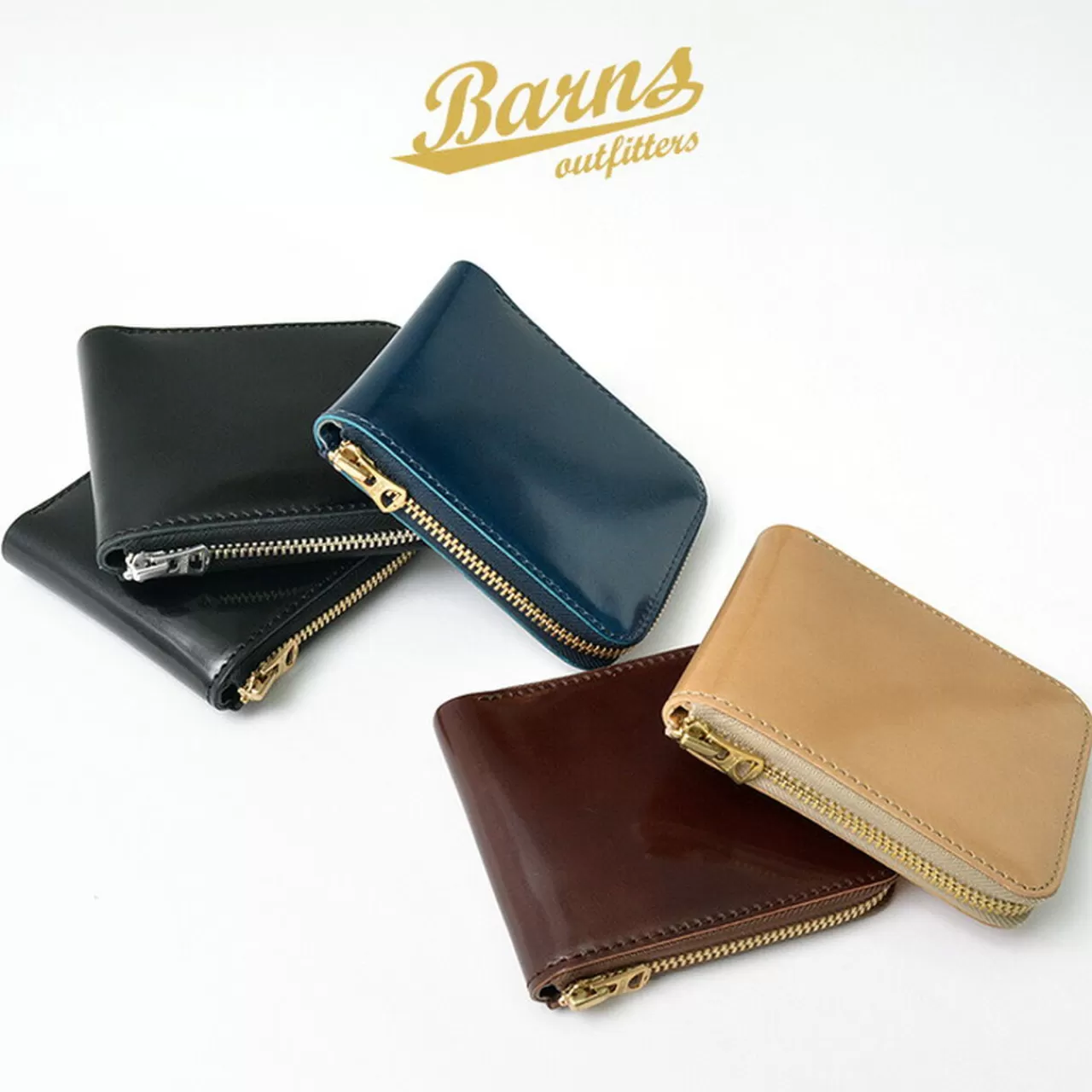 BARNS Wallets>Special Ordered Color Cordovan Round Zipper Wallet