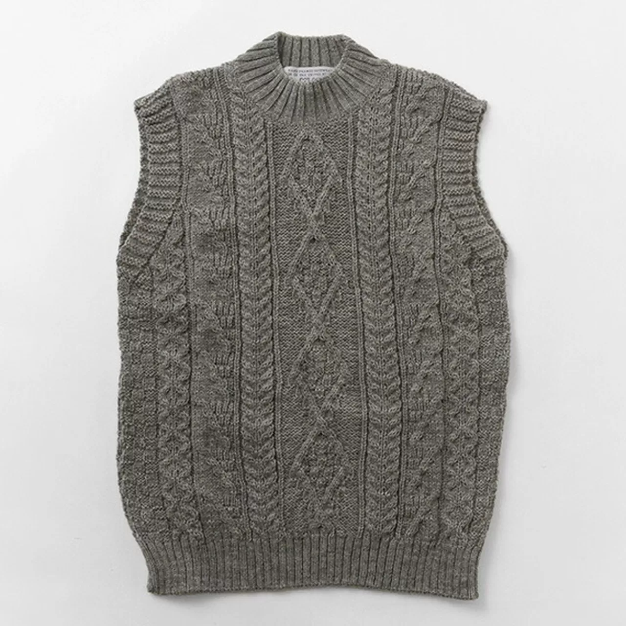 OLD DERBY KNITWEAR Long Sleeves>Ss1175 Aran Turtle Slipover