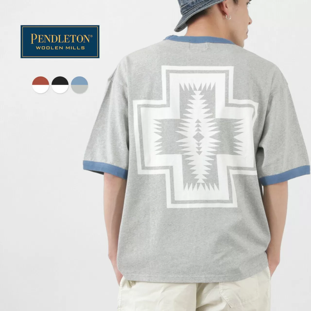 PENDLETON Short Sleeves>S/S Ringer T-Shirt Harding