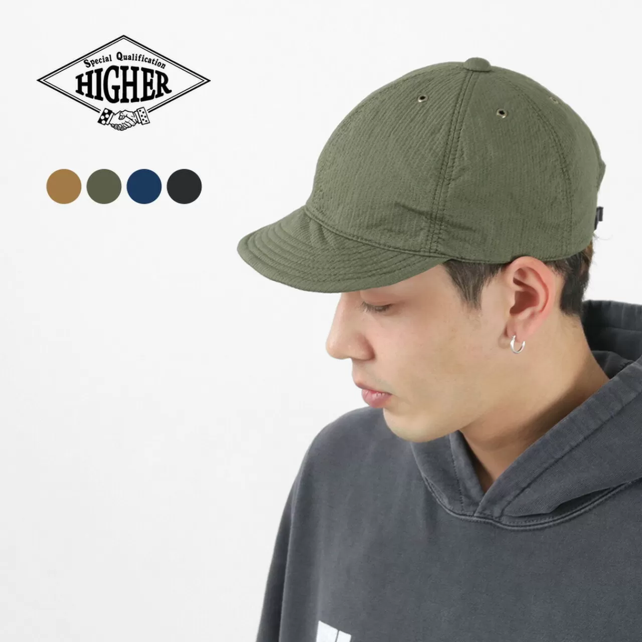 HIGHER Hats>Stitch Cloth Cap