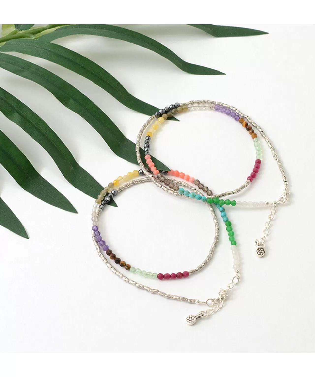 PHADUA Anklets>Stone Wrap Anklet Multi