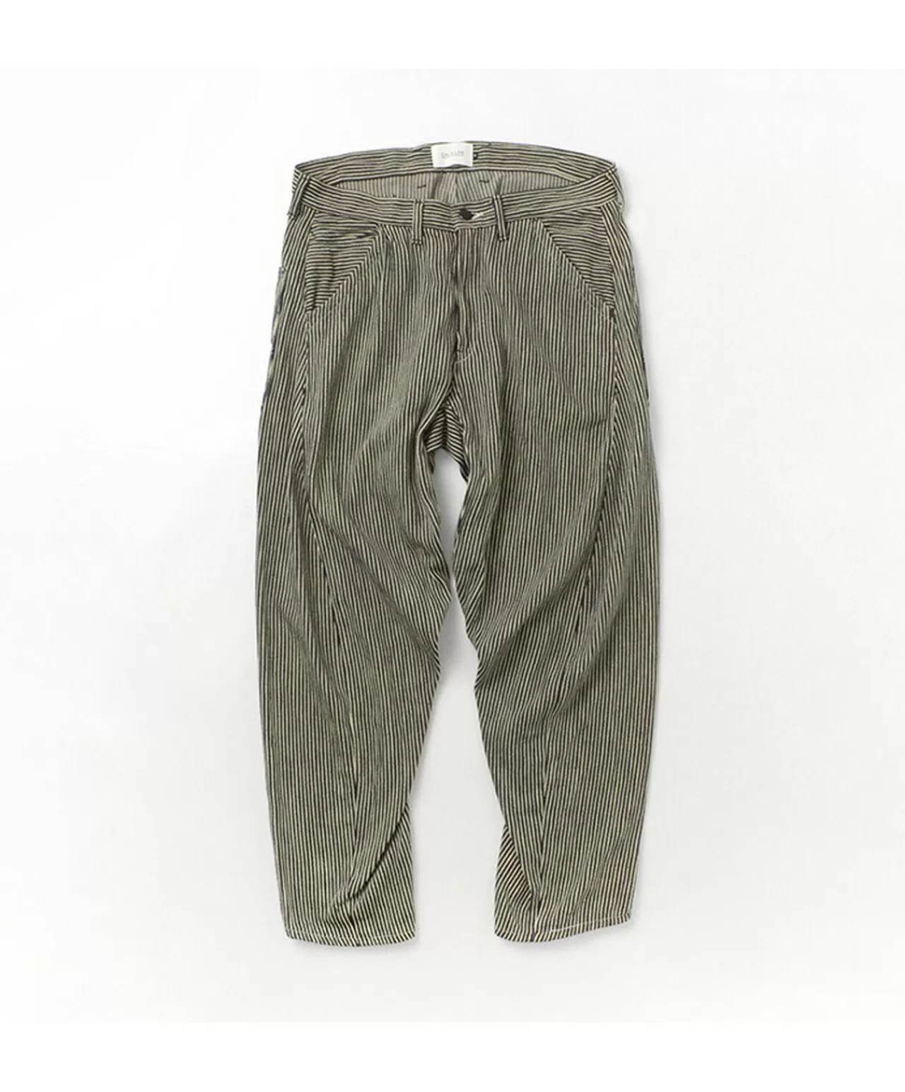 CAL O LINE Trousers>Striped Barrel Painter Pants Charcoal