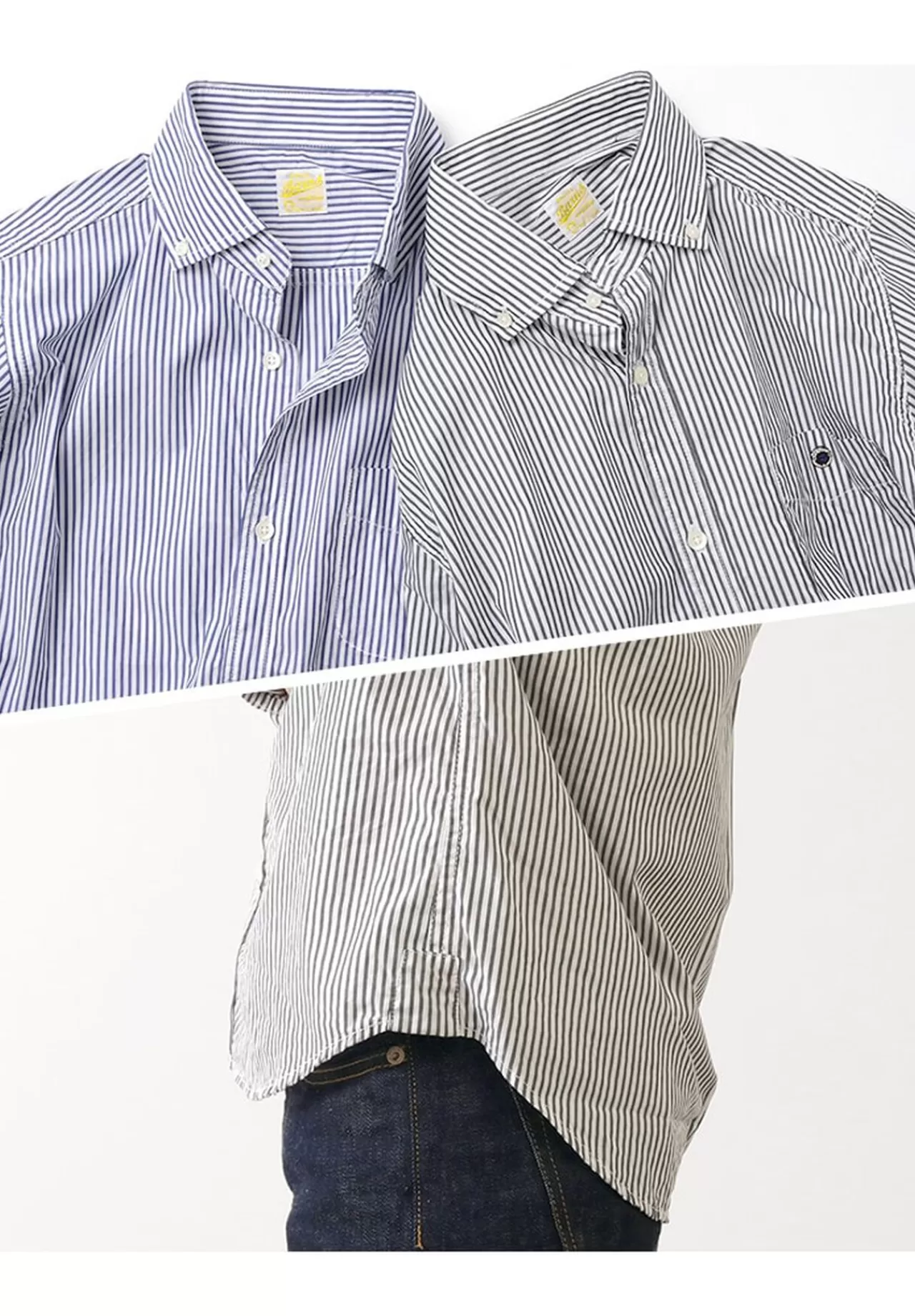 BARNS Long Sleeves>Striped Bd Shirt Typewriter