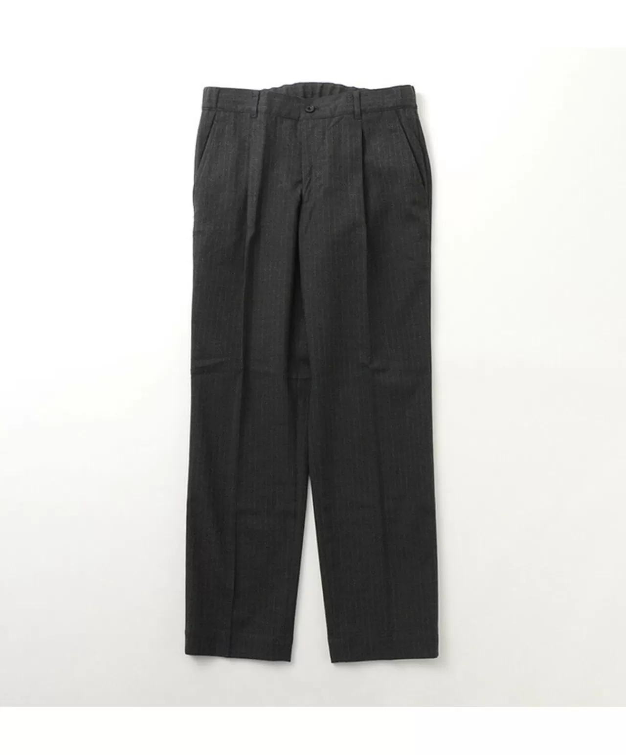 D.C.WHITE Trousers>Striped Trousers Charcoal