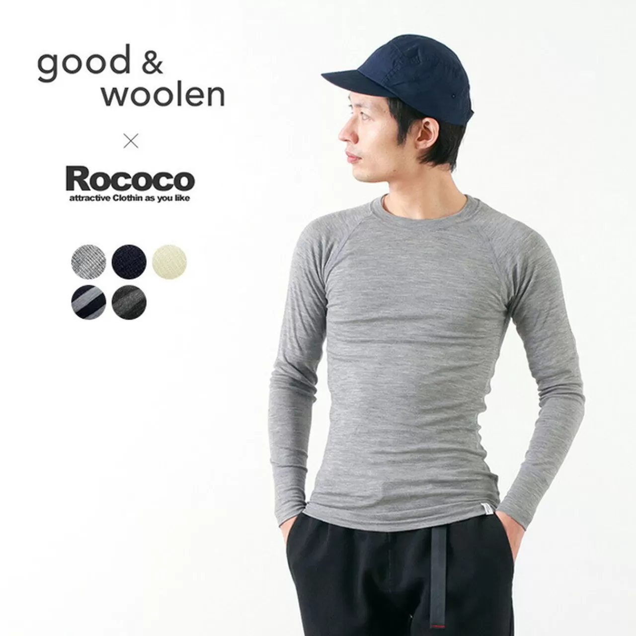 GOOD & WOOLEN Long Sleeves>Superfine Merino Long Sleeve T-Shirt