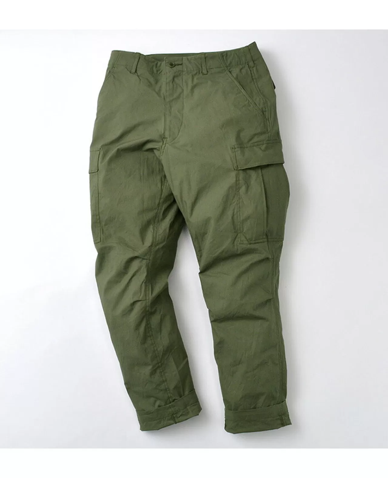 SAGE DE CRET Trousers>Tapered Cargo Pants/Ripstop Stretch Olive