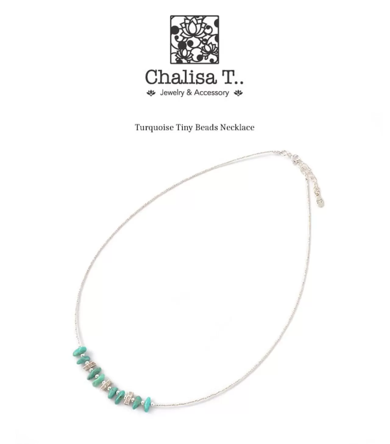 CHALISA T.. Necklaces>Tiny Beads Necklace Turquoise