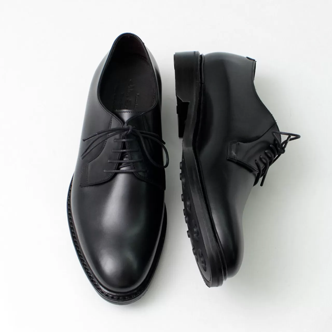 Haku Clothing Boots>Tokio Plain Toe Leather Shoes Black