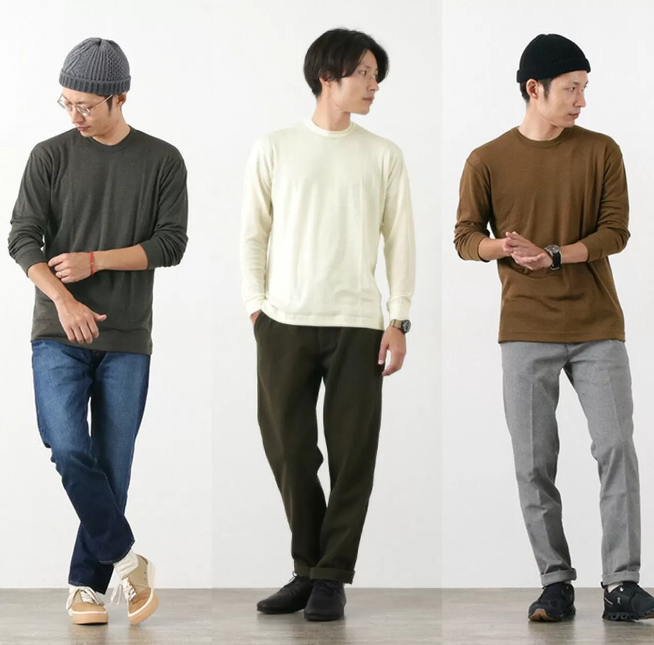 GICIPI Long Sleeves>Topo Wool Silk Long Sleeve Tee/Lana Seta Uno Per Uno