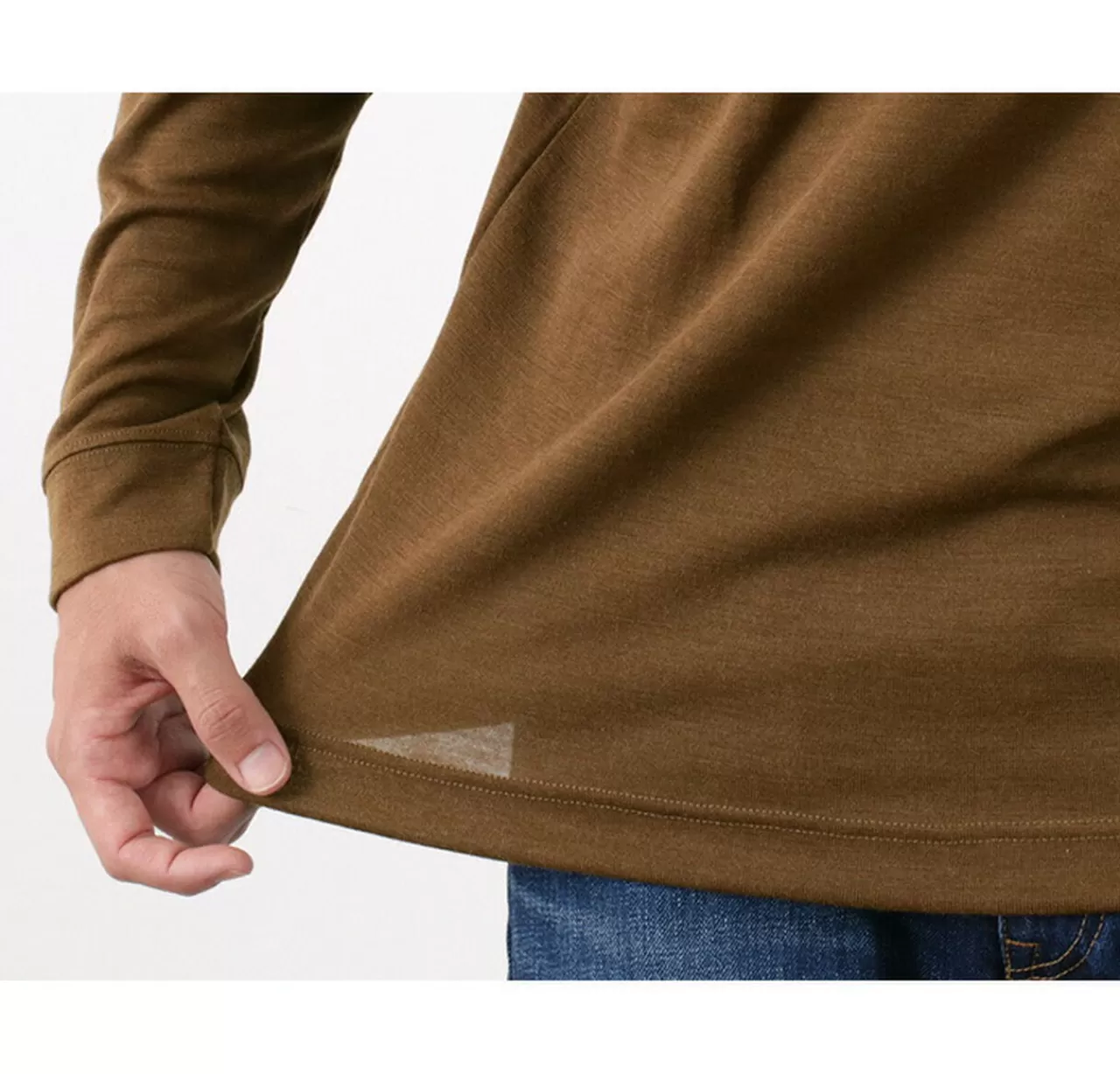 GICIPI Long Sleeves>Topo Wool Silk Long Sleeve Tee/Lana Seta Uno Per Uno