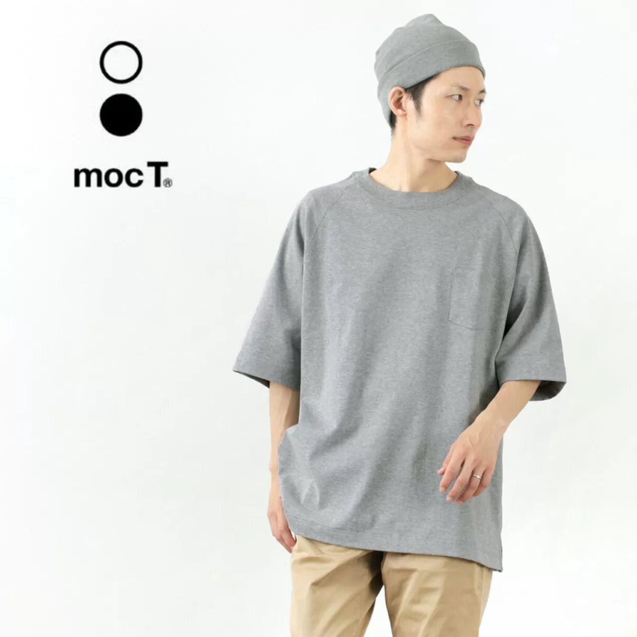 MOC T Short Sleeves>Tough Jersey Oversize Raglan T-Shirt Heathergrey