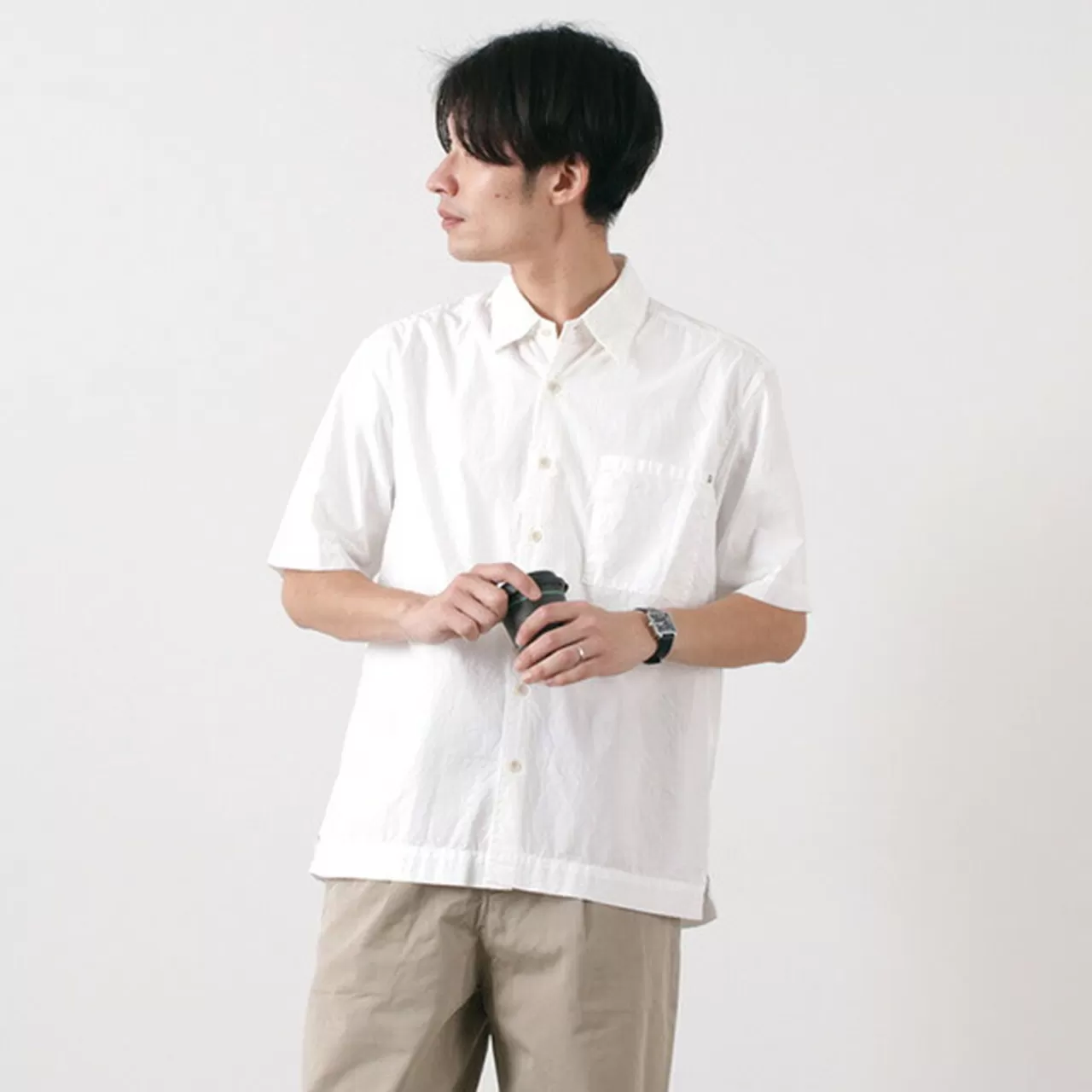 SAGE DE CRET Short Sleeves>Typewriter Ss Box Shirt