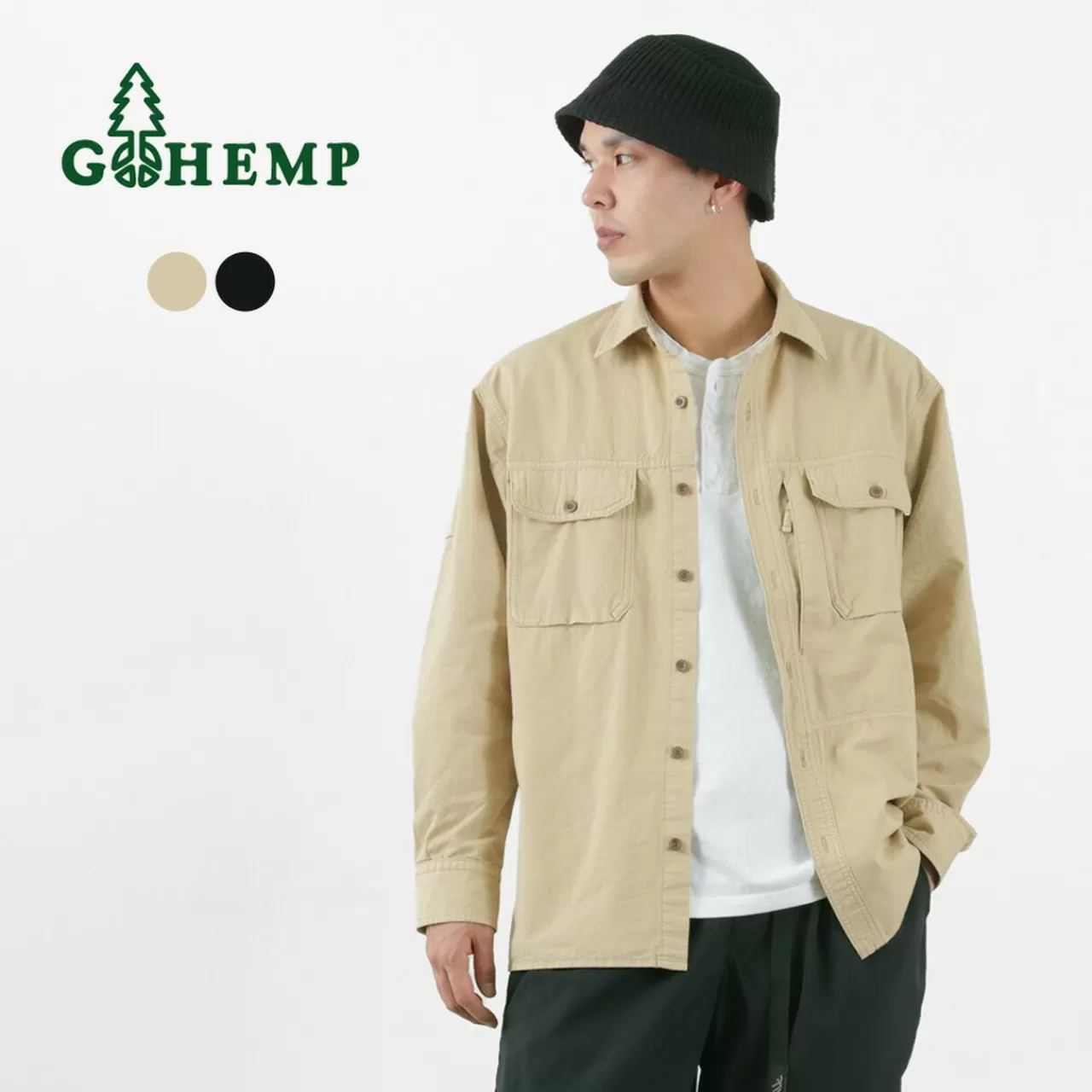 GOHEMP Long Sleeves>Ultimate Wide Shirt Hemp Cotton/Recycled Polyester Weather Cloth