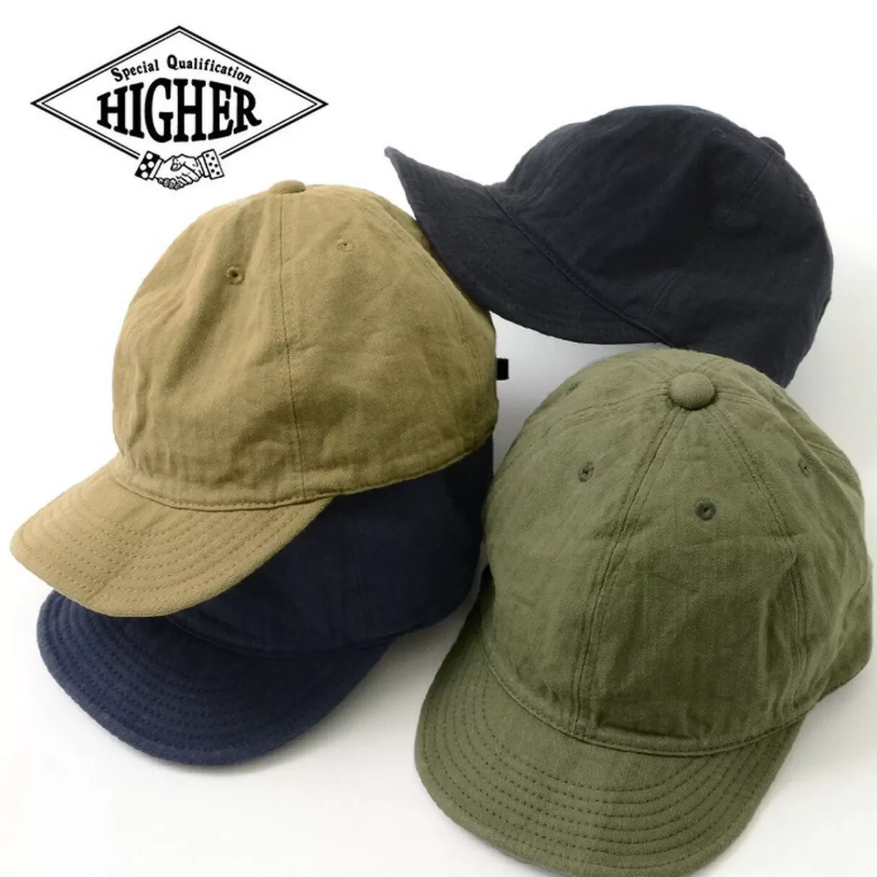 HIGHER Hats>Vintage Herringbone Cap