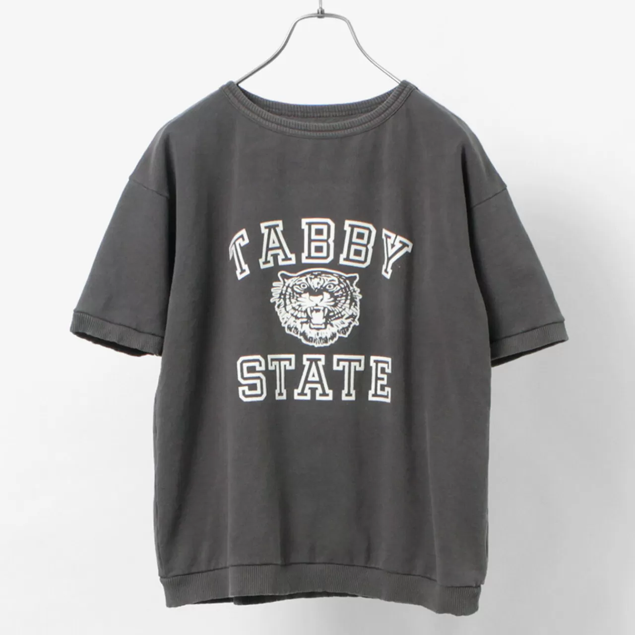 MIXTA Short Sleeves>Vintage Print Short Sleeve Sweatshirt