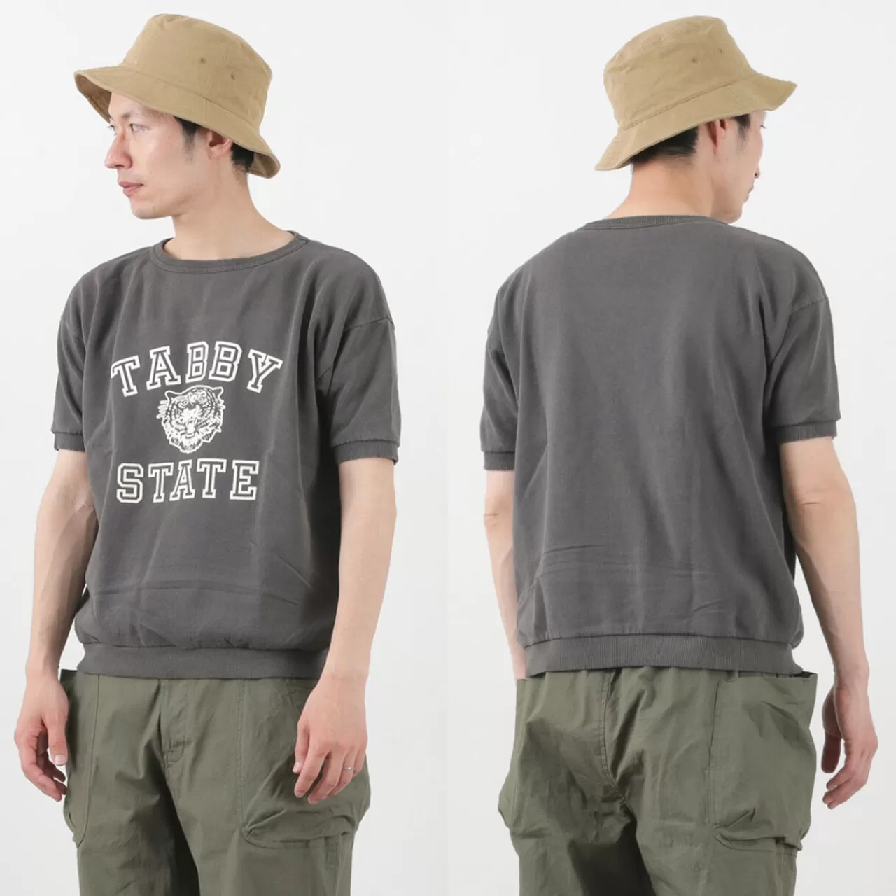 MIXTA Short Sleeves>Vintage Print Short Sleeve Sweatshirt